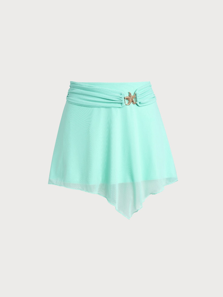 Green Star Decorated Mesh Skirt
