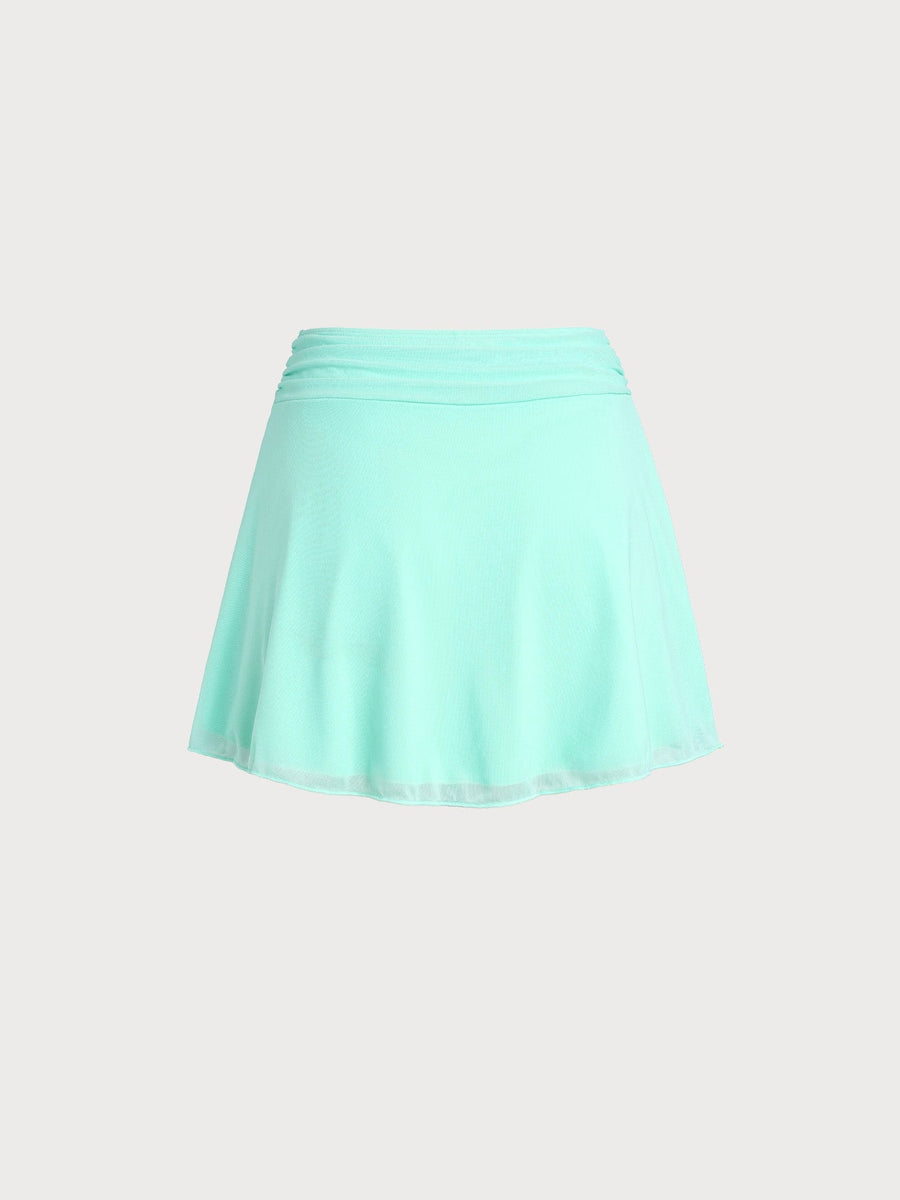 Green Star Decorated Mesh Skirt