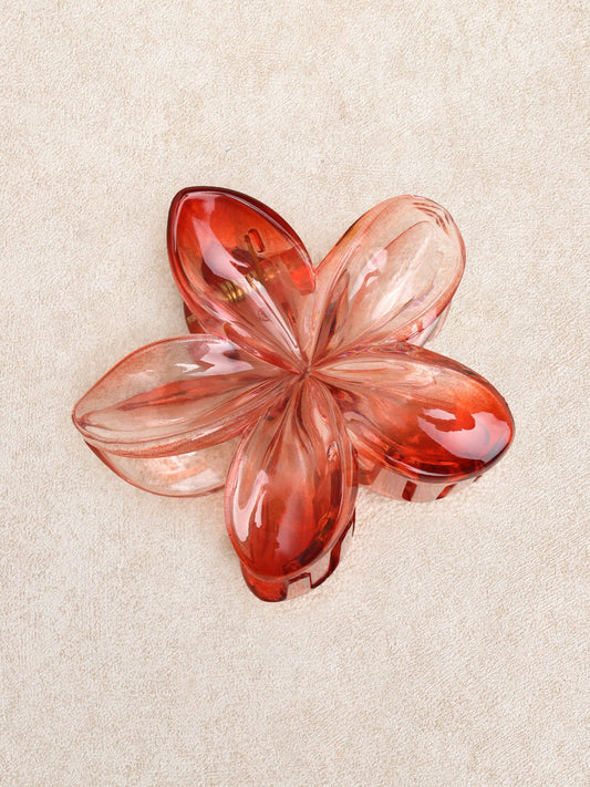 Red Acrylic Sunflower Hair Clip