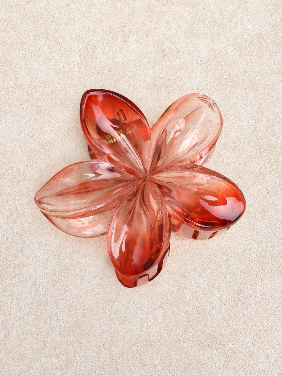 Red Acrylic Sunflower Hair Clip