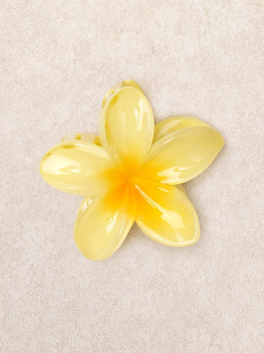 Yellow Acrylic Sunflower Hair Clip