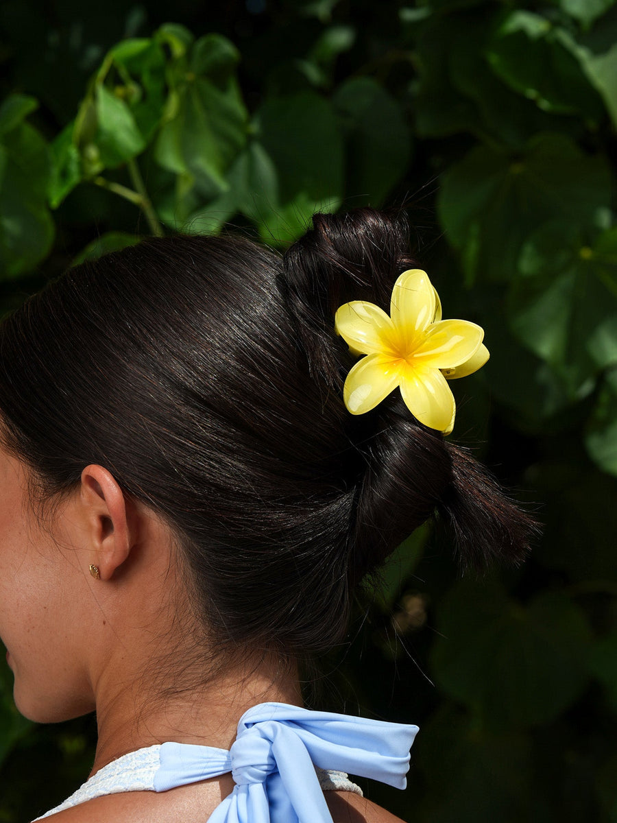 Yellow Acrylic Sunflower Hair Clip