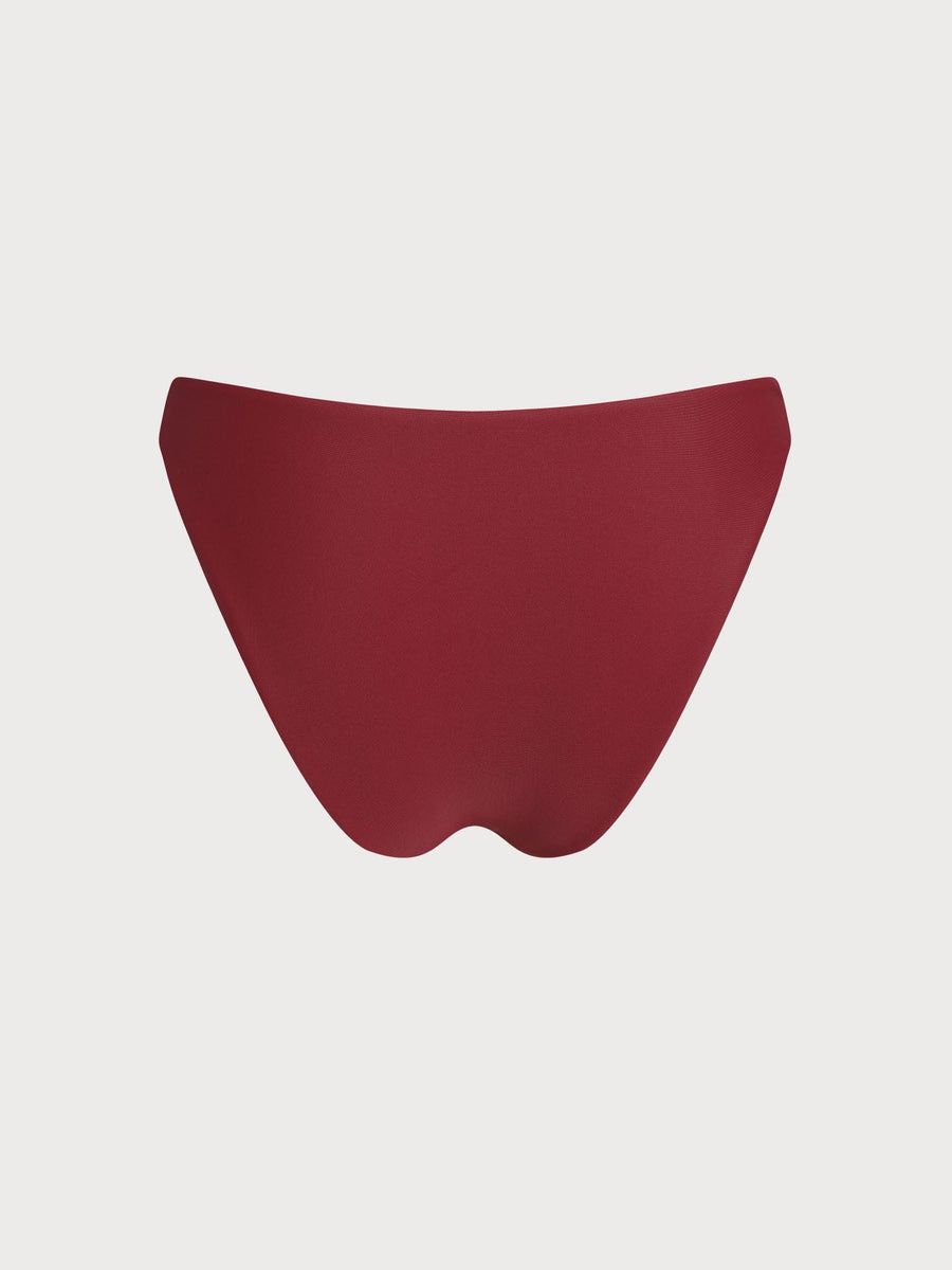 Red Natural Waisted Shorts