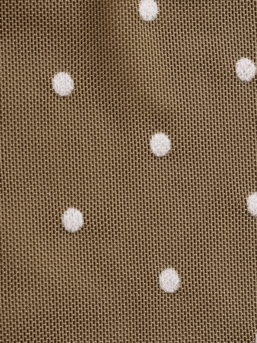Coffee Polka Dot Fake Two-Piece Tankini Set