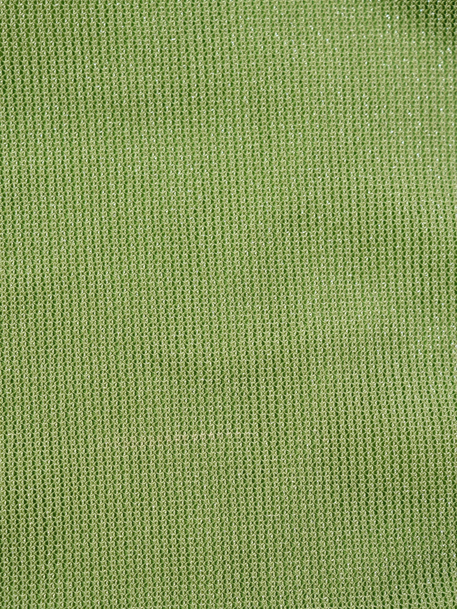 Green O-Ring Beaded Silver Thread Tankini Set