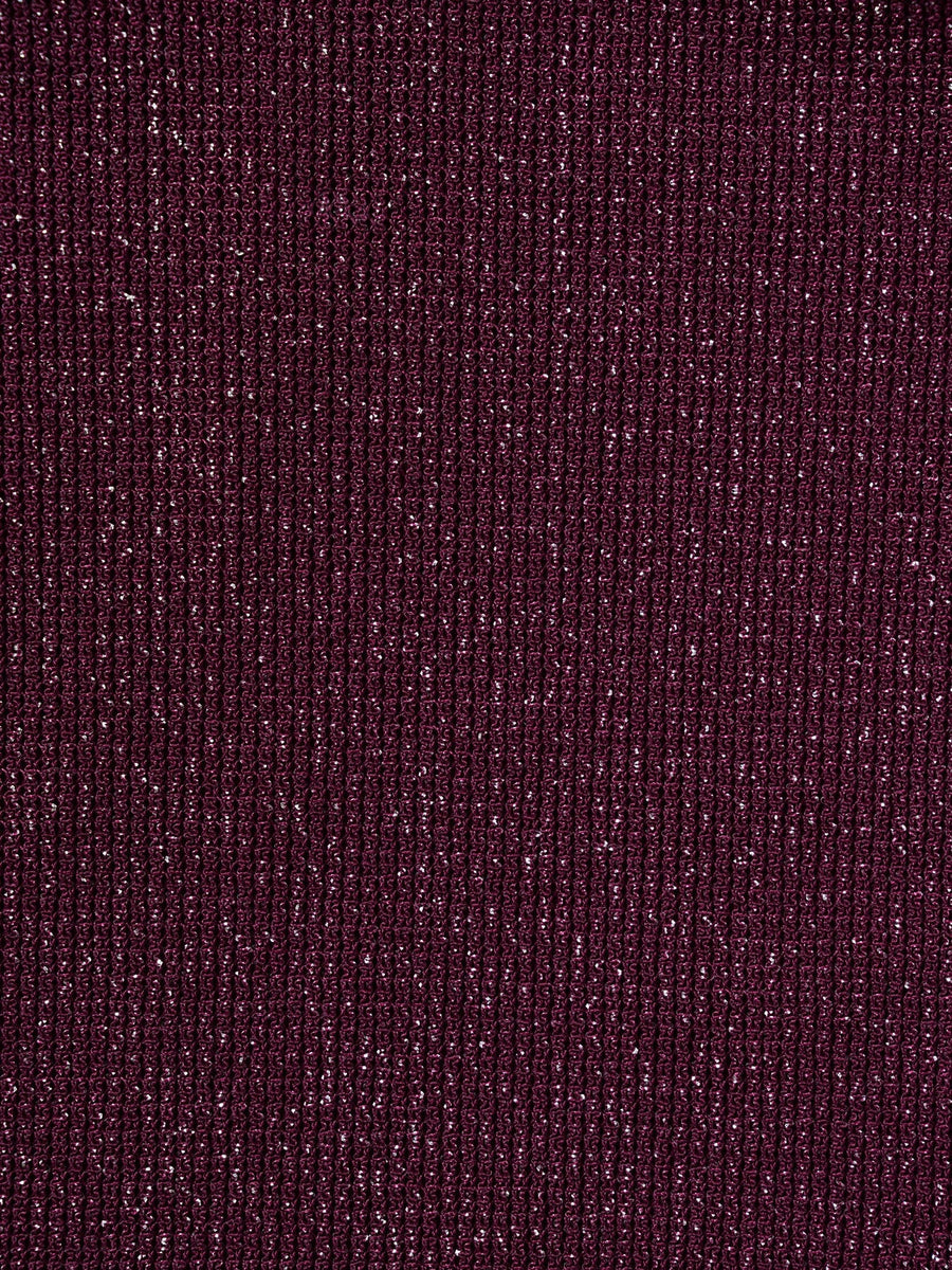 Wine Red Sparkly Sheer Mesh Tankini Set