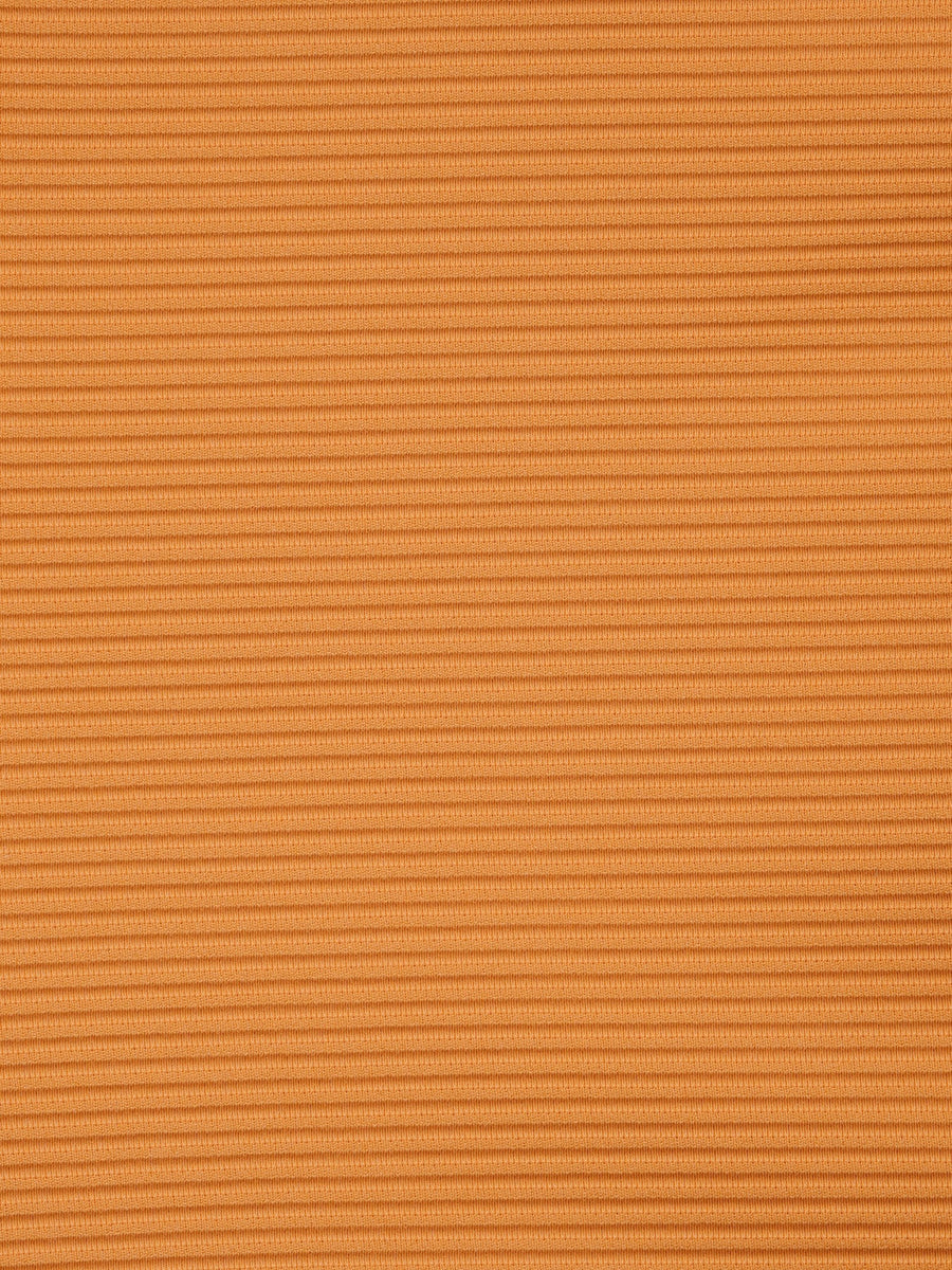 Orange Striped Tie Front Tankini Set
