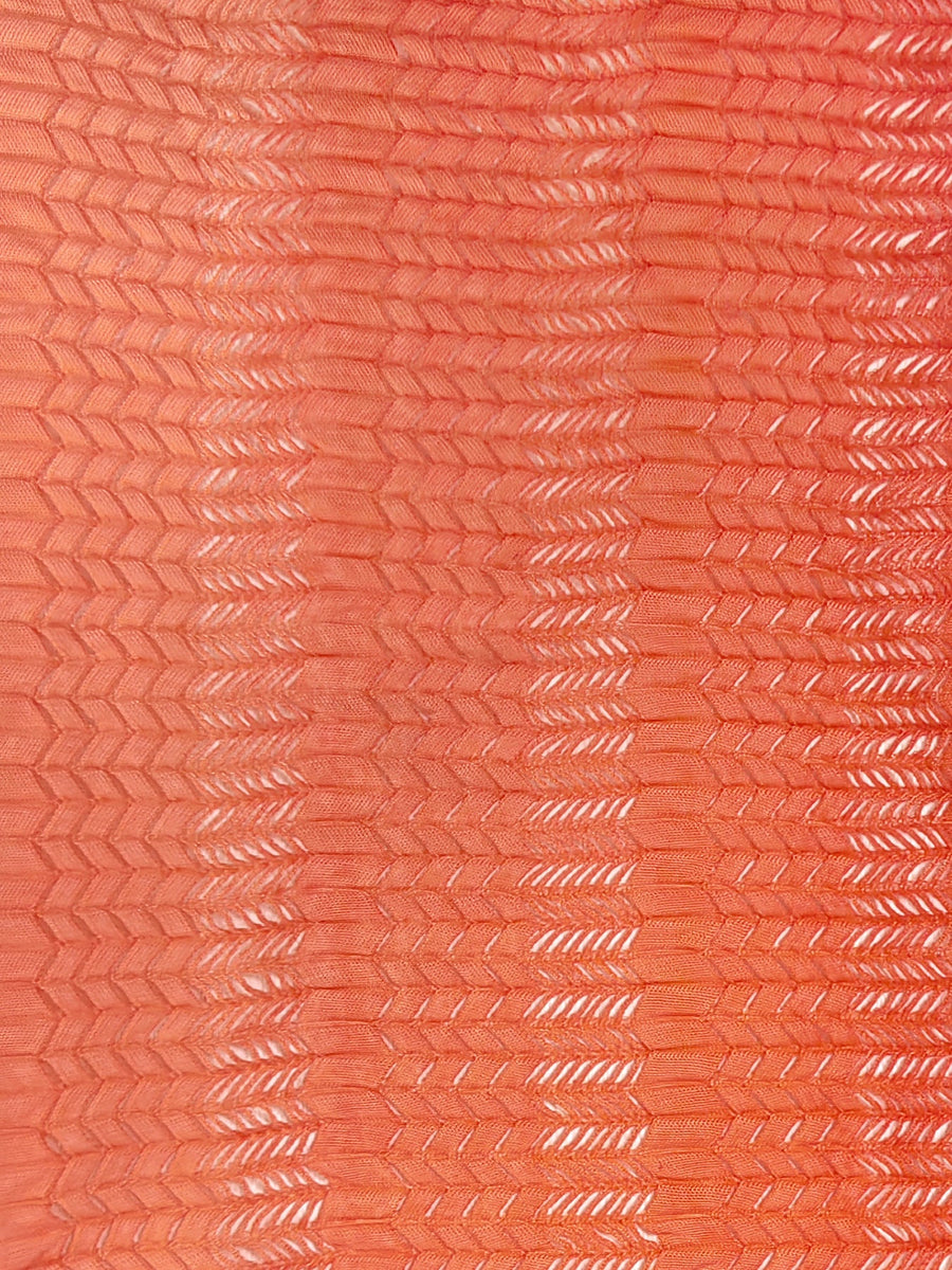 Orange O-Ring Gradient Striped Bikini Set