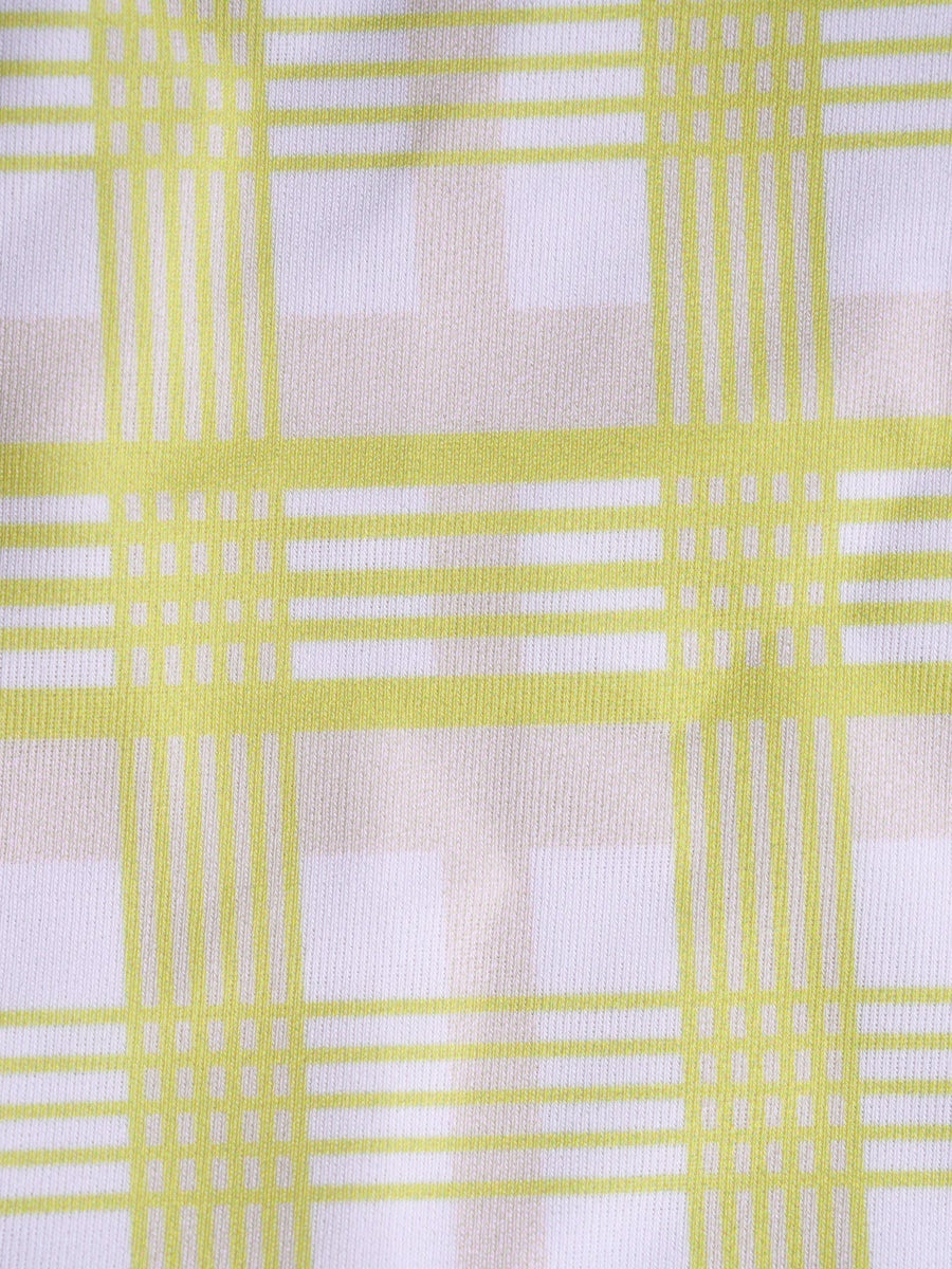 Light Yellow Plaid Ruffle Bikini Set