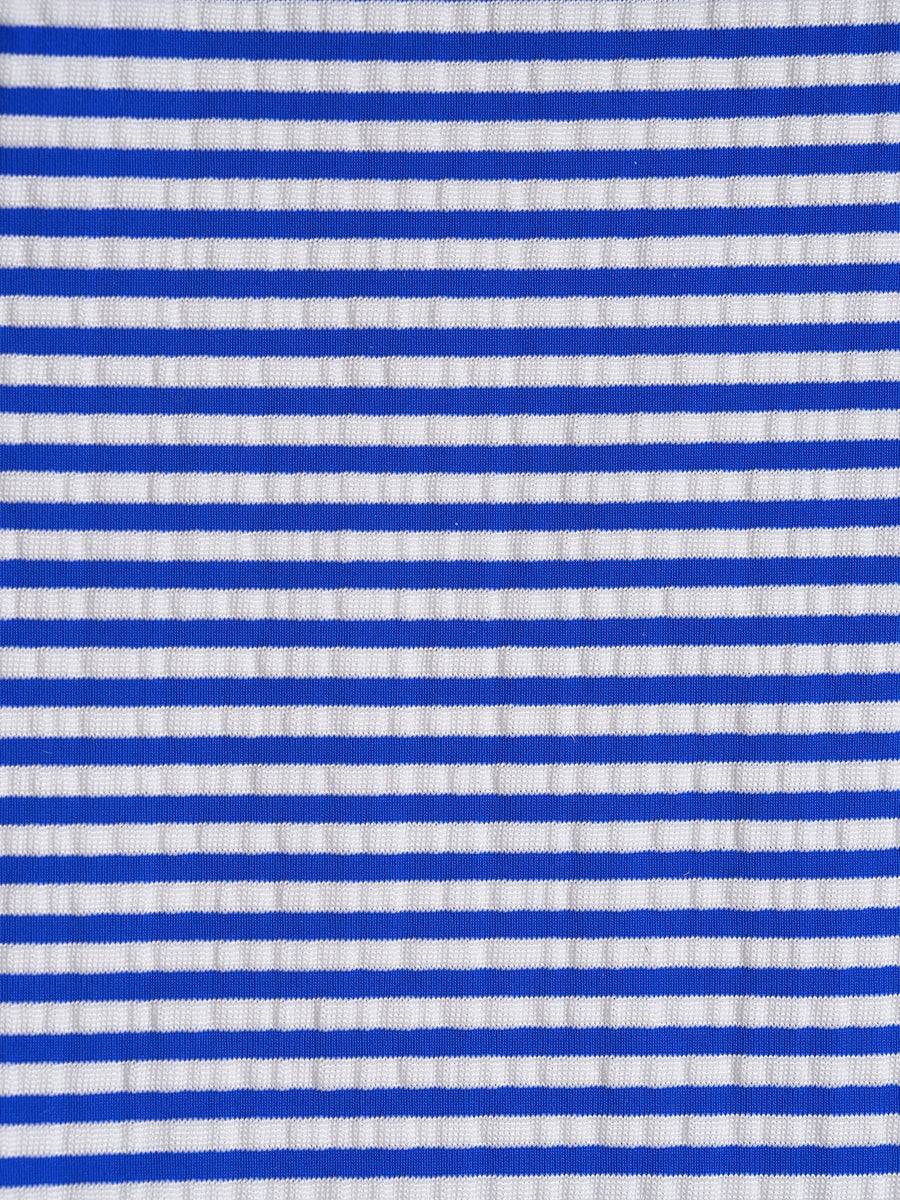 Blue Striped Tie Front Tankini Set