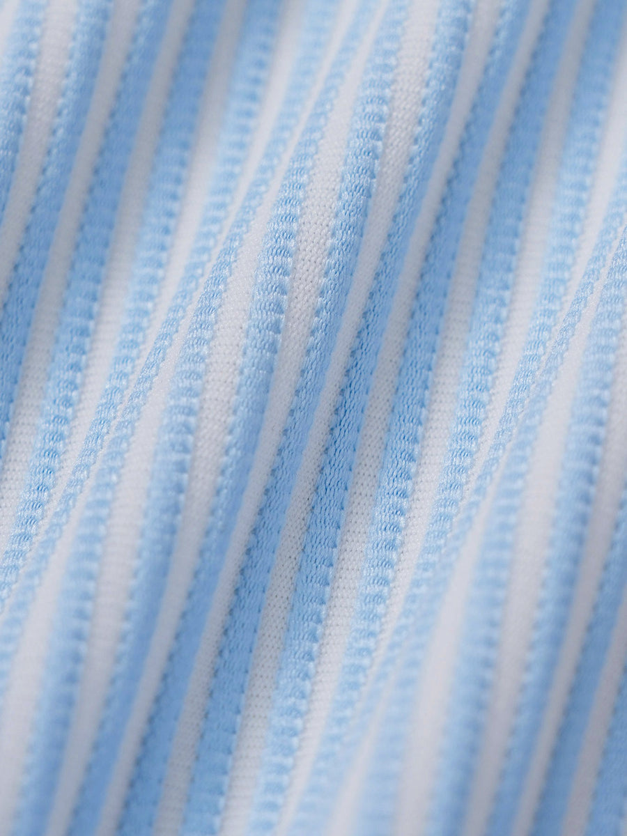 Blue Striped Bowknot Tankini Set