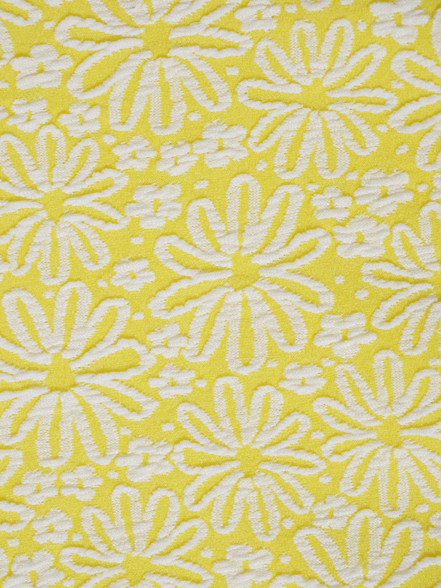 Yellow Halter Floral Plant Tankini Set