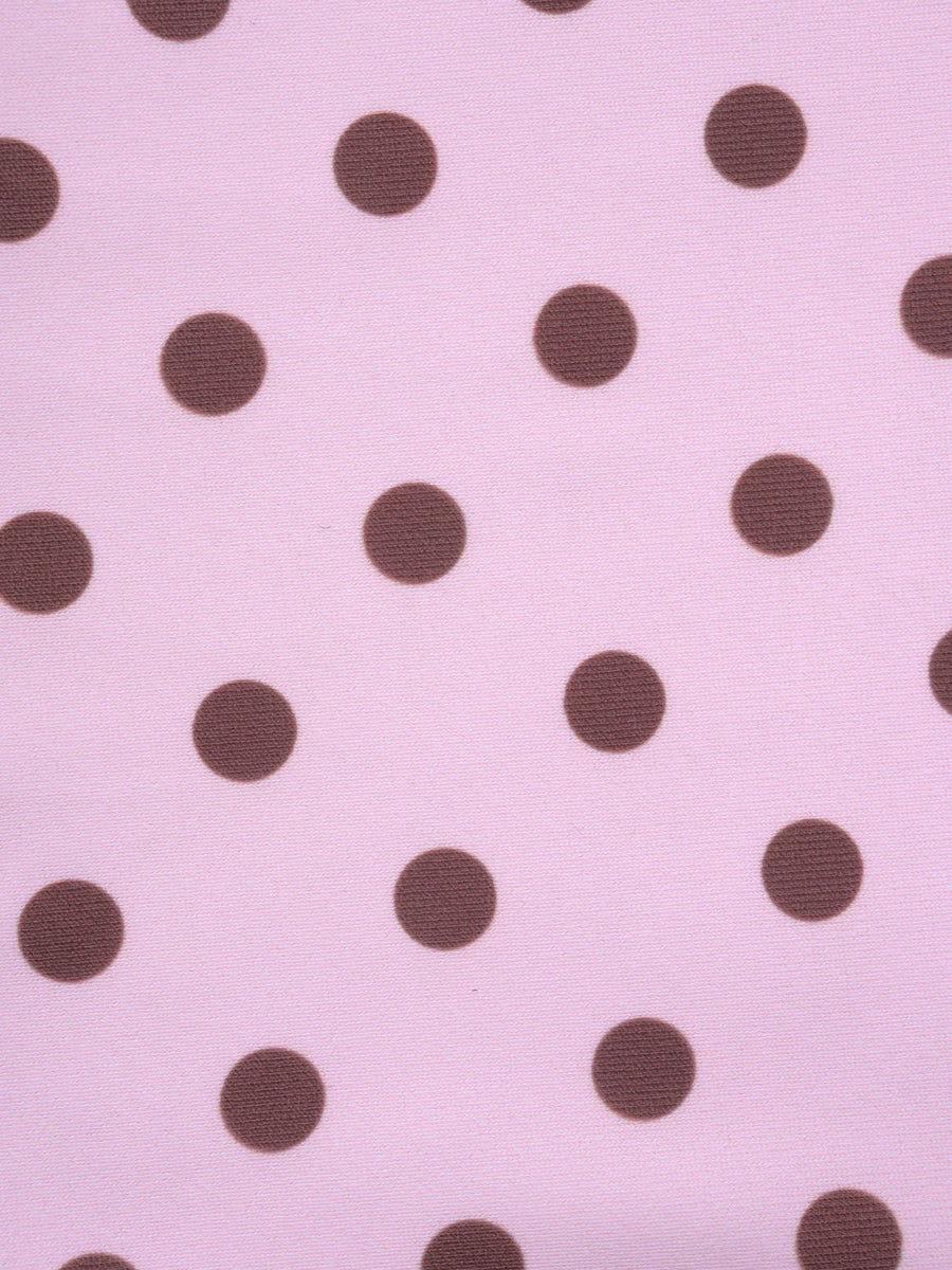 Pink Polka Dot Backless Tankini Set