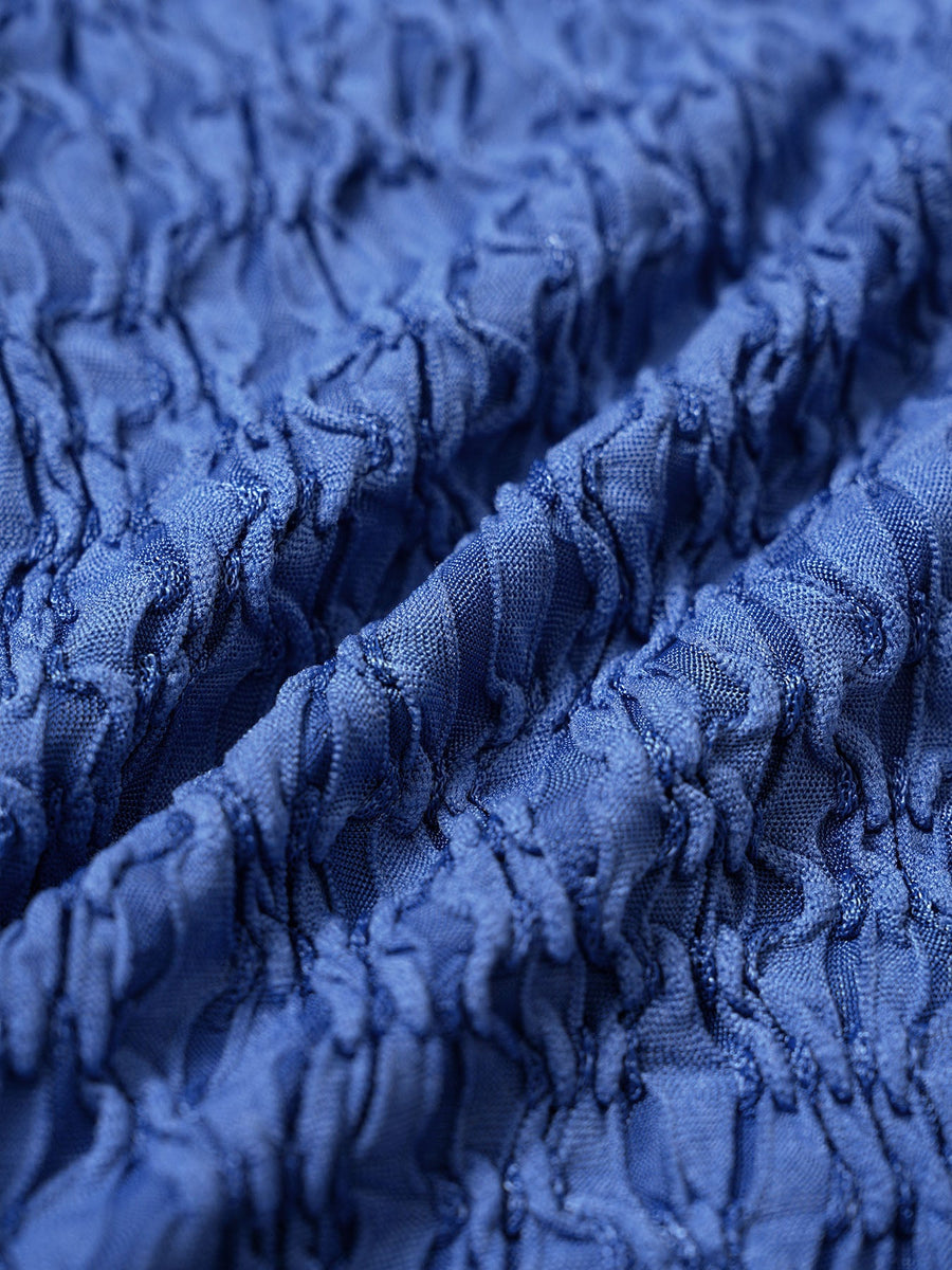 Blue Starfish Bubble Crinkle Bikini Set