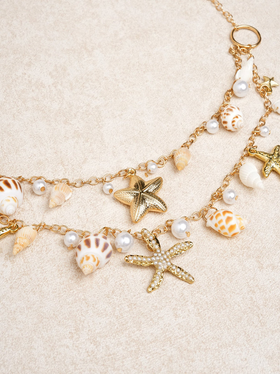 Gold Starfish Shell Waist Chain