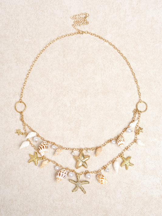 Gold Starfish Shell Waist Chain