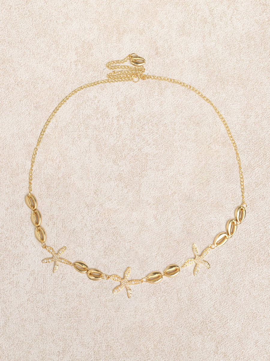 Gold Starfish Bead Waist Chain