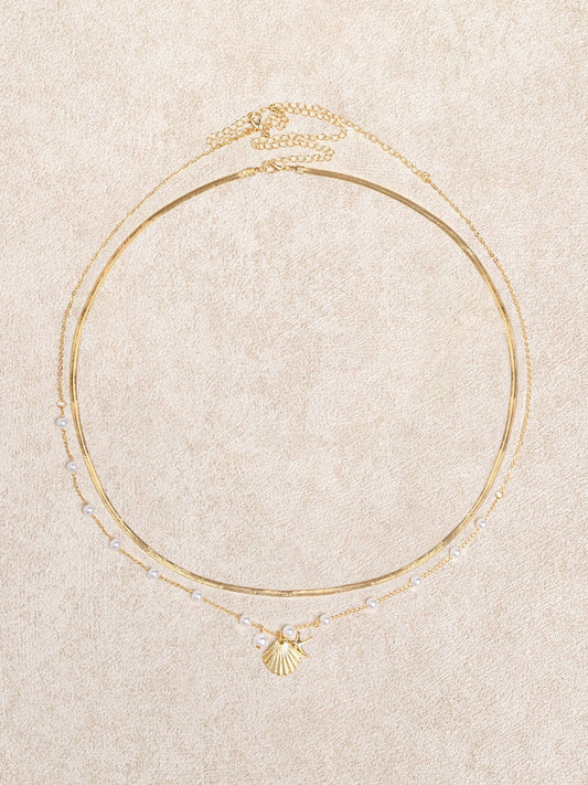 Gold Metal Starfish Shell Waist Chain