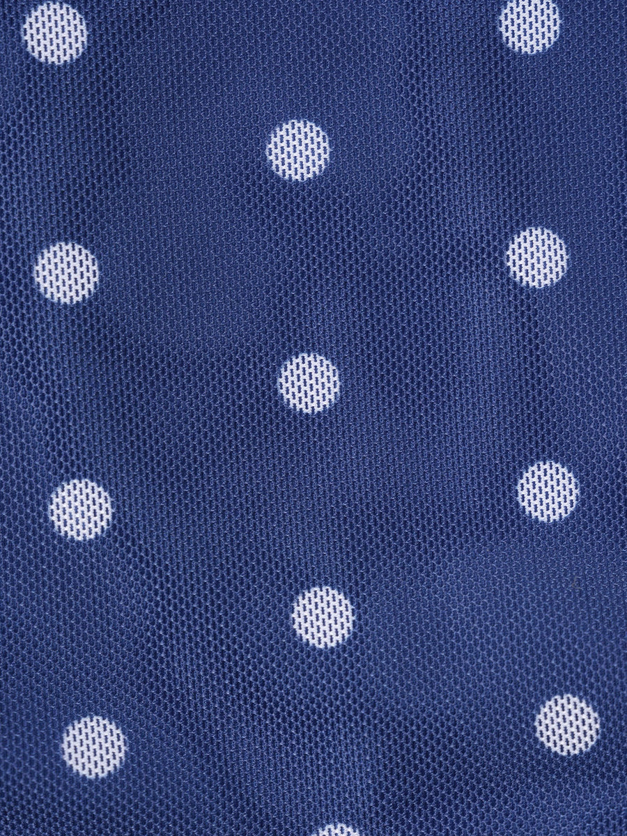 Blue Contrast Polka Dot Print Tankini Three-Piece Set