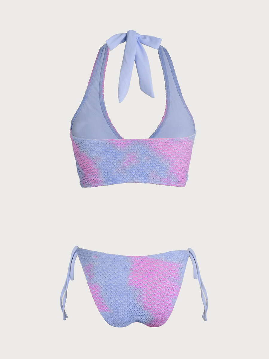 Blue Tie-dye Butterfly Bikini Set