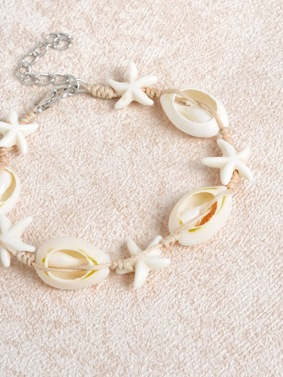 White Seashell Starfish Bracelet