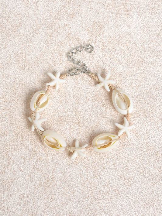 White Seashell Starfish Bracelet